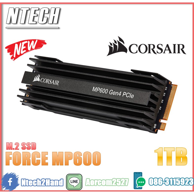SSD (เอสเอสดี) CORSAIR Force MP600 1TB PCle M.2 2280
