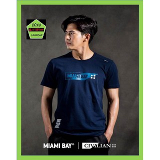 Miami bay เสื้อคอกลมชาย    รุ่น Civilian สีกรม