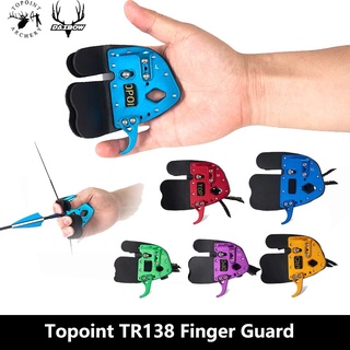 Topoint TR138 ชุดป้องกันนิ้วมือขวามือผู้ใช้ปกป้องอุปกรณ์เสริมสำหรับการยิงธนูล่าสัตว์