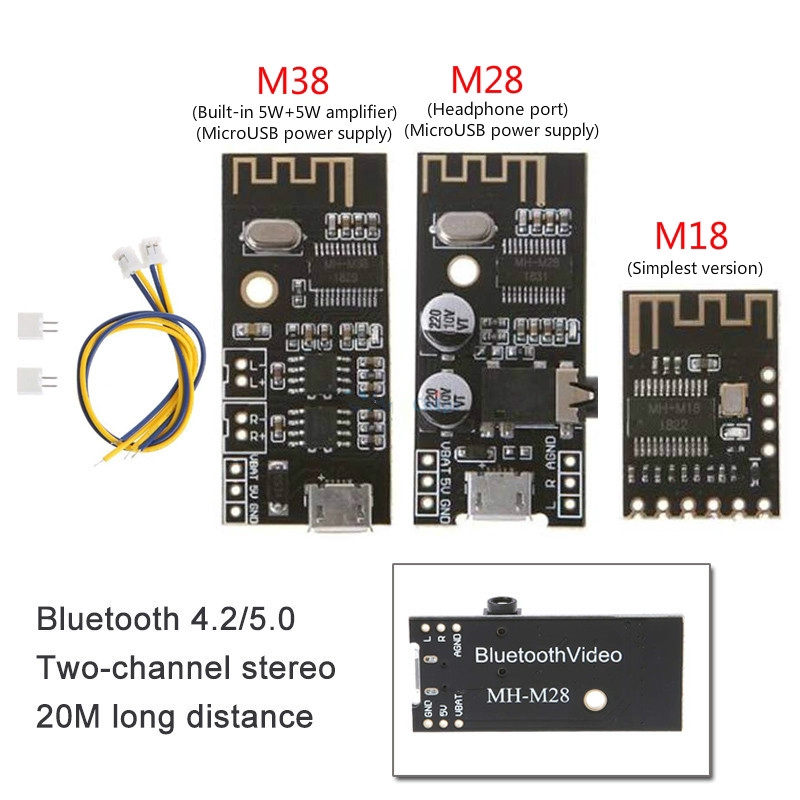 Mh-mx8 บอร์ดโมดูลรับสัญญาณเสียงสเตอริโอ บลูทูธไร้สาย mp3 BLT 4.2 mp3 Lossless DIY M18 M28 M38