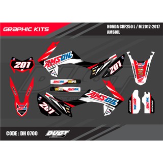 สติ๊กเกอร์วิบาก Honda CRF 250 L ทั้งคัน Graphic kit สติ๊กเกอร์เคลือบเงา สุดคุ้ม