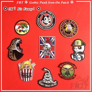 ok it  s funny - gothic punk - on diy แผ่นผ้าเย็บปักลายสําหรับเย็บปักตกแต่งเสื้อผ้า 1 ชิ้น