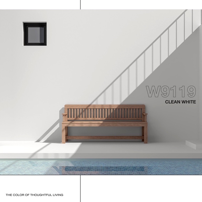 (1.0 แกลลอน) สีน้ำอะคริลิค 100% ซุปเปอร์เมเทค/โฟร์ซีซันส์ W9119 W9109