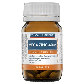 Ethical Nutrients Mega Zinc 40mg 60 Tablets