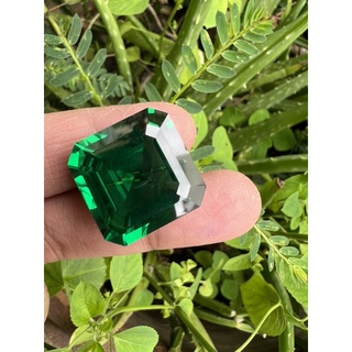 พลอยนาโนมรกตสี่เหลี่ยมตัดมุม 20x20 มิล 35 กะรัต | Nano Emerald Octagon shape 20x20 MM 35 cts - S