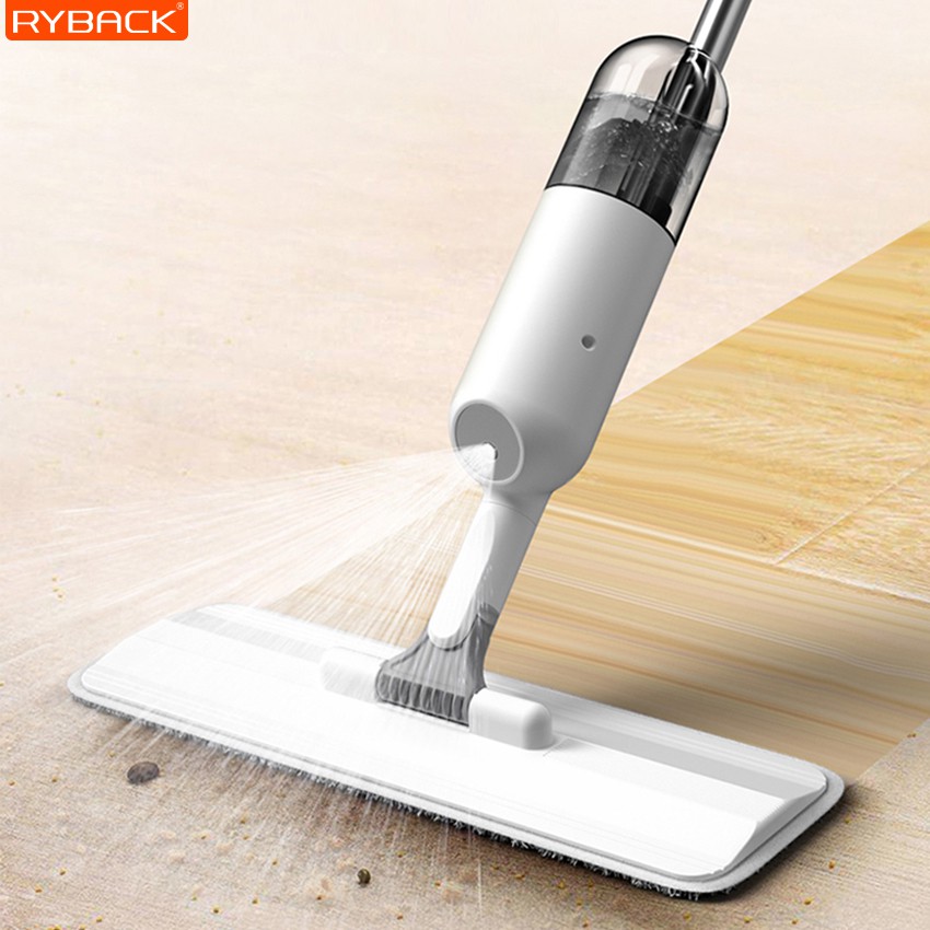 RYBACK ไม้ถูพื้นสเปรย์ ไม้ม็อบ สเปรย์ม็อบ ไม้ถูพื้น+ผ้าไมโครไฟเบอร์ ใช้งานสะดวก