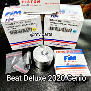 ชุดปากกาลูกสูบ Fim98 Fim 98pin 12all Beat Deluxe led Genio 47 47.5 48 มม.