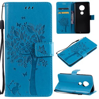 For Motorola Moto G7 G7 plus Embossed non-slip flip Leather case