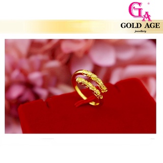 Ga เครื่องประดับแฟชั่น แหวนชุบทอง 24k สไตล์เกาหลี สําหรับผู้ชาย และผู้หญิง