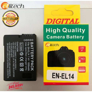 Alitech แบตเตอรี่กล้อง รหัสแบต EN-EL14 / EN-EL14a - Full Decoded แบตกล้อง นิคอน Nikon D5500, Nikon D5300