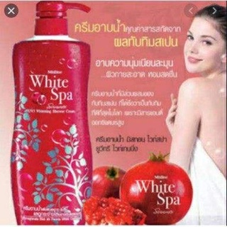 🧴แท้‼️ ครีมอาบน้ำทับทิมสเปน  มิสทิน ไวท์สปา ยูวีทรี ไวท์เทนนิ่ง Whitening ขนาด 500 mlทีมอาบน้ำโกคาเวีย