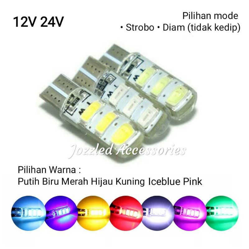 1 ชิ้น T10 Senja 6 Led 12v 24v กระพริบ Strobe/แฟลชและไม่กระพริบ