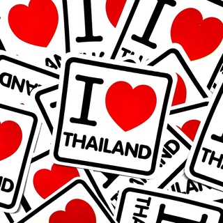 สติ๊กเกอร์ I LOVE THAILAND ขนาด 8 cm