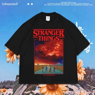 แฟชั่นคลาสสิกคอลูกเรือเสื้อยืดคอกลมเสื้อยืด ขนาดใหญ่ พิมพ์ลาย STRANGER THINGS | เสื้อยืด ขนาดใหญ่ | เสื้อยืด ขนาดใหญ่