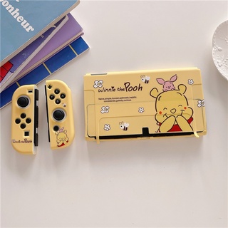 เคสโทรศัพท์มือถือ TPU ลายการ์ตูนหมีพูห์น่ารัก สําหรับ Nintendo Switch OLED