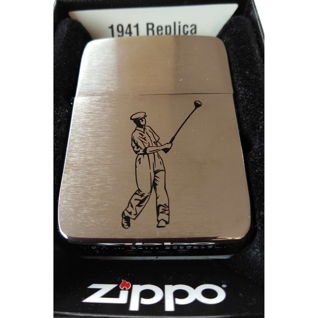 Zippo Lighter - 1941 Planeta Golfer 1941 - New in box - ไฟแช็คใหม่ ของแท้พร้อมกล่อง ไม่เคยใช้งานมาก่