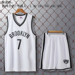 Brooklyn Nets Jersey #7 Kevin Durant Jersey NBA Basketball Jersey ชุดบาสเกตบอล เสื้อบาสเก็ Set ขาว