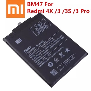 Original Xiao Miแบตเตอรี่BM47 สำหรับXiaomi Redmi 3 3 S 3X 3 Pro Redmi 4X Hongmi 3 S 4 X Li-Ion akku 4000mAhฟรีเครื่องมือ