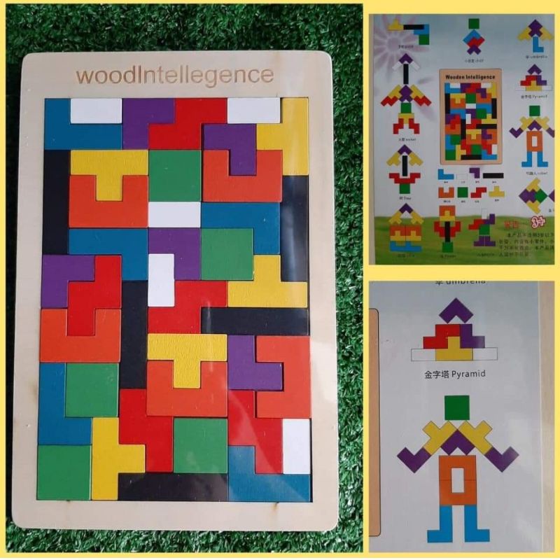 บล็อคไม้ต่อtetris Wooden Tetris ของเล่นไม้