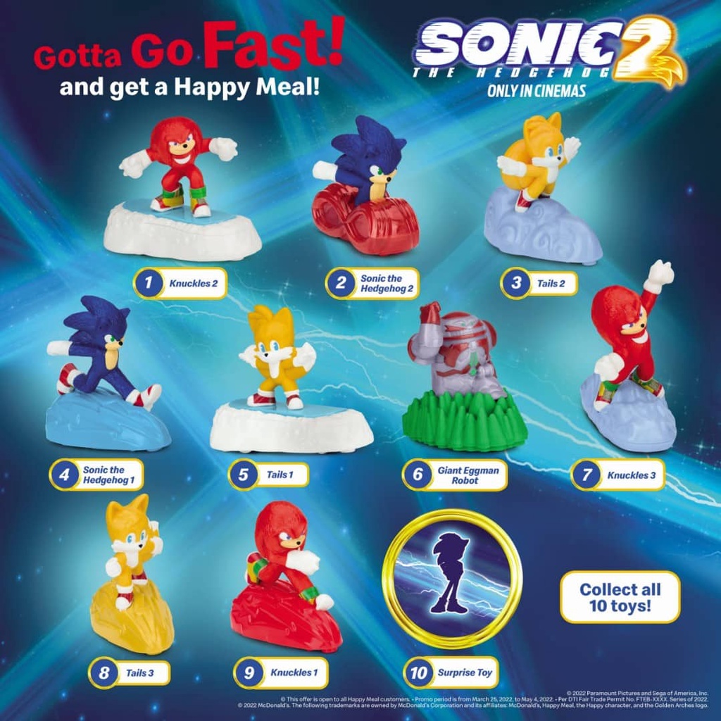 McDonald Happy Meal Toy Sonic 2022