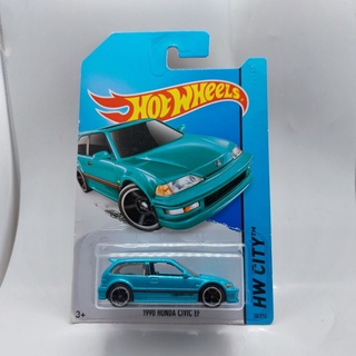 รถเหล็ก Hotwheels 1990 HONDA CIVIC EF สีเขียว (ib025)