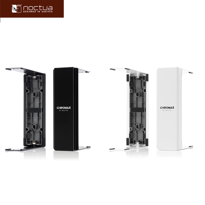 Noctua NA-HC4 โครแม็กซ์เป็นโครเมียม สีขาว/ดํา, ฝาครอบหม้อน้ําสําหรับ NH-D15, NH-D15S และ NH-D15 SE-A