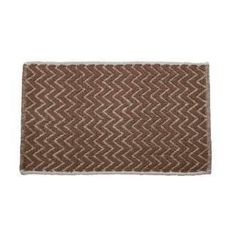 พรมเช็ดเท้า Zigzag รุ่น 399/2-3 ขนาด 45 x 70 ซม. สีน้ำตาล พรมเช็ดเท้า Zigzag Doormat No. 399/2-3 Size 45 x 70 cm. Brown