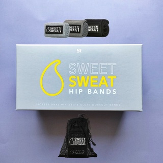 (Sports Research®) Sweet Sweat Hip Bands 3 Levels of Resistance ยางยืดออกกำลังกาย แบบผ้า แรงต้าน 3 ระดับ บริหารก้นสะโพก