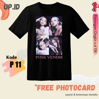 เสื้อยืดคอกลมเสื้อยืด พิมพ์ลาย Blackpink PINK VENOM BORN PINK ฟรีโฟโต้การ์ด || เสื้อยืดพรีเมี่ยม Blackpink || เสื้อยืด C