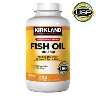 Kirkland Signature Fish Oil 1000mg. (400Softgels) เคิร์กแลนด์ ซิกเนเจอร์ น้ำมันปลา บำรุงสมองและเพิ่มความจำ