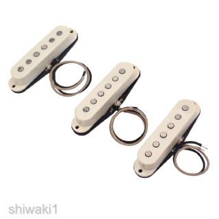 [SHIWAKI1] White Hand Wound Pickups Alnico 5 Pickups for  ST Electric Guitar Parts