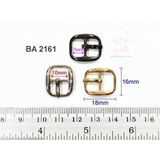 BA 2161 หัวเข็มขัด สำหรับสายหนังขนาด1ซม. 2ชิ้น Buckle for 1 cm width strap, 2 pieces