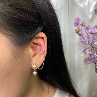 AW-0029 Earcuff มงกุฎและต่างหูแบบเจาะ