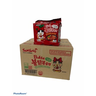 Samyang มาม่าเกาหลี!! Tomato Pasta 140g รส มะเขือเทศ พาสต้า สีแดง.. 1ลัง/8แพค/40ซอง ราคาส่ง ยกลัง!! สินค้าพร้อมส่ง..