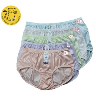 กางเกงในสีพาสเทล 1 ตัว ผ้าไนล่อน ผ้าลื่น สีหวาน โทนอ่อน เอวสูงแบบเต็มตัว