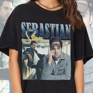 เสื้อยืดผ้าฝ้ายพิมพ์ลาย Sebastian เสื้อยืด สไตล์วินเทจ ยุค 90 CE127