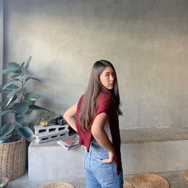 Sweaterไหมพรม สีแดง✨