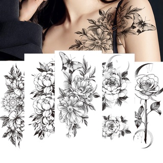 【Start Magic Tattoo】สติกเกอร์รอยสักชั่วคราว กันน้ํา ติดทนนาน 2 สัปดาห์ 21 ซม. × 10 ซม. 15 วัน 080