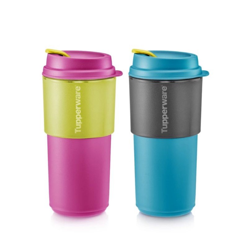 Tupperware Coffee To Go 490ml หรือ Eco Bottle Flip Top 1L - สีส้ม