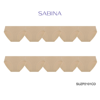 Sabina กางเกงชั้นใน (Set 10 ชิ้น) (ทรง Bikini) รุ่น Panty Zone รหัส SUZP2101CD สีเนื้อเข้ม