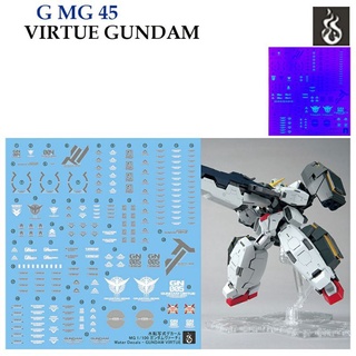 ดีคอลน้ำ [Ghost] MG 45 Virtue Gundam MG 1/100 Fluorescent Water Decal GMG45 GMG 45 MG45