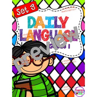 Daily Language Practice Grammar Review, Set 2English Language Arts, Grammar, Writingการเรียนภาษาอังกฤษสำหรับมัธยม