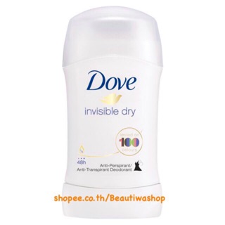 Dove Invisible Dry Antiperspirant Deodorant Stick, 1.4 Oz / 40 Ml 1 ชิ้น