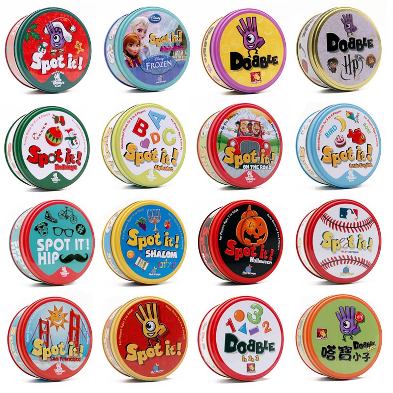Dobble การ์ดเกม Spot It เกมกระดานเกมปาร์ตี้สําหรับครอบครัวคลาสสิกจับคู่เกมแฟนของเล่น