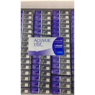 🔥ซื้อ2กล่อง ฟรี!น้ำยาแช่เลนส์🔥Acuvue Vita Contacts คอนแทคใส รายเดือน (1 กล่อง 6 ชิ้น)