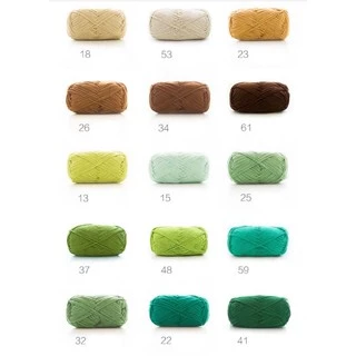 Happynest ไหมพรม คอตตอนนม milk cotton yarn 4 ply (สีขาว ครีม น้ำตาล เทา ดำ)