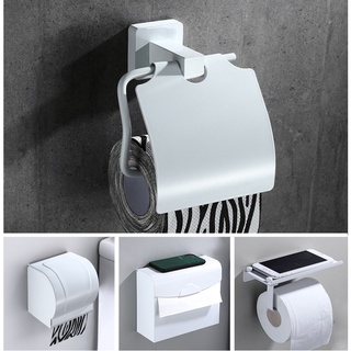 [TI-AT] Toilet Tissue Holder กล่องแขวนทิชชู่ ที่แขวนทิชชู่ ติดผนัง สแตนเลส สีขาว