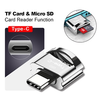 Aloy อะแดปเตอร์แปลงการ์ดรีดเดอร์ Type-C TF Micro-SD OTG สําหรับโทรศัพท์มือถือ PC