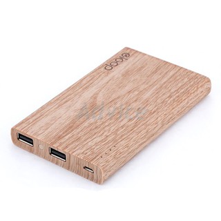 POWER BANK 11000 mAh Eloop (E12) Wood (ลายไม้)