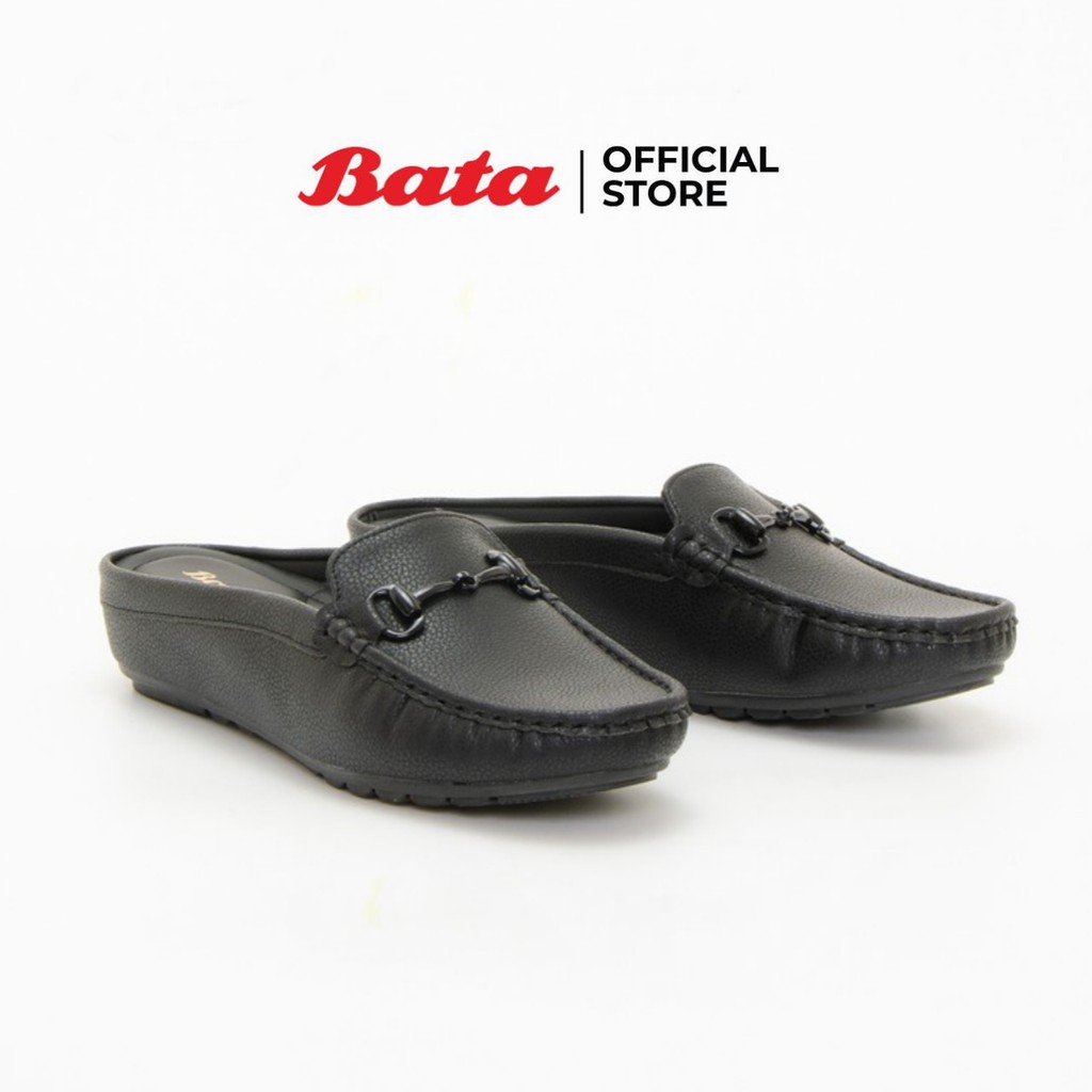 Bata Women's Moccasins รองเท้าส้นแบนสำหรับผู้หญิง รุ่น Sola สีดำ 6616618